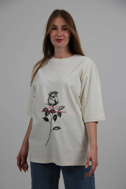 OVERSIZED ART TEE CREAM