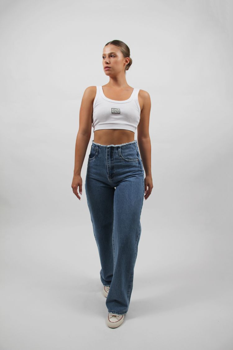 N0.2 WIDE LEG JEANS WITH LOOSE BELT