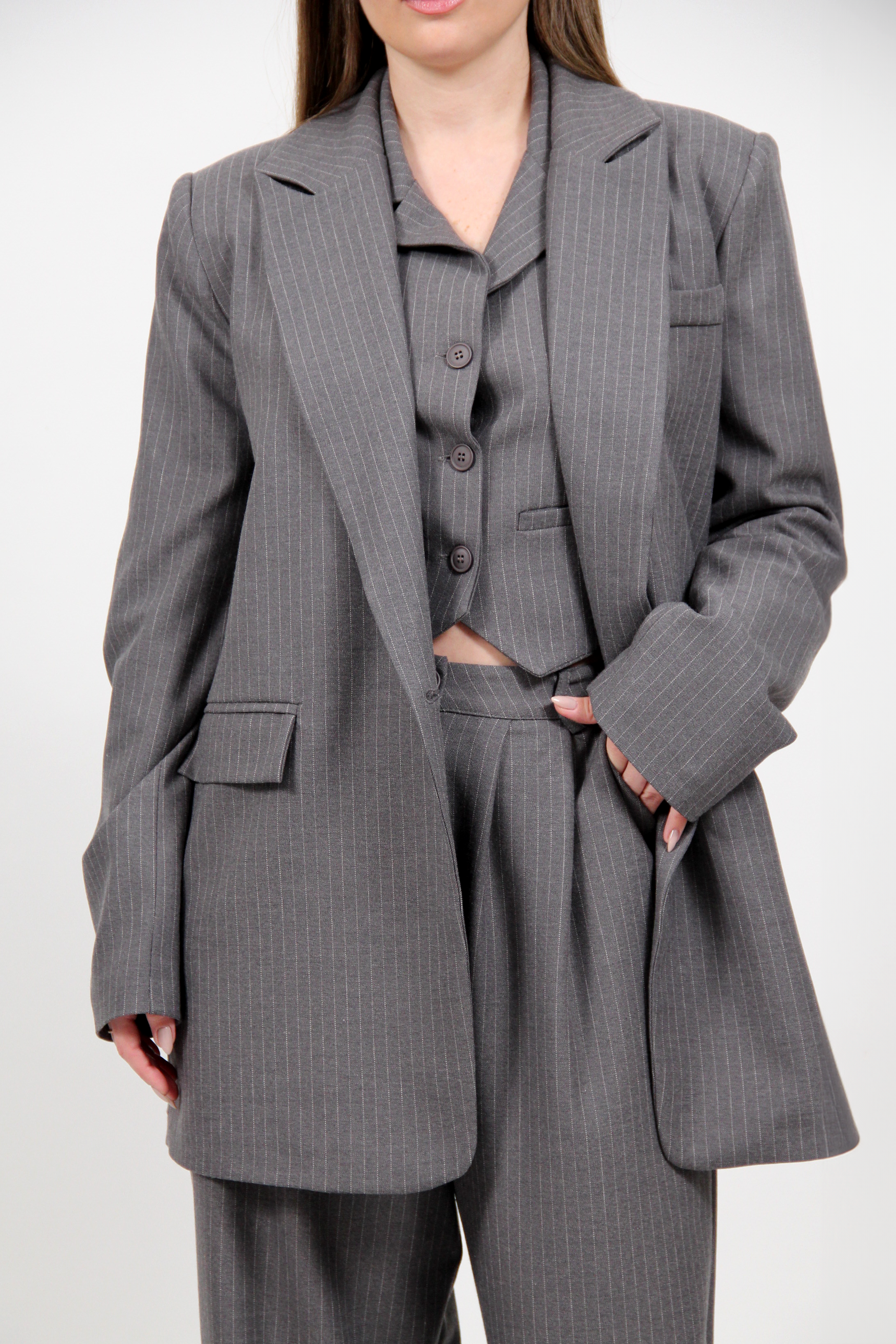 AUDREY BLAZER GRAY