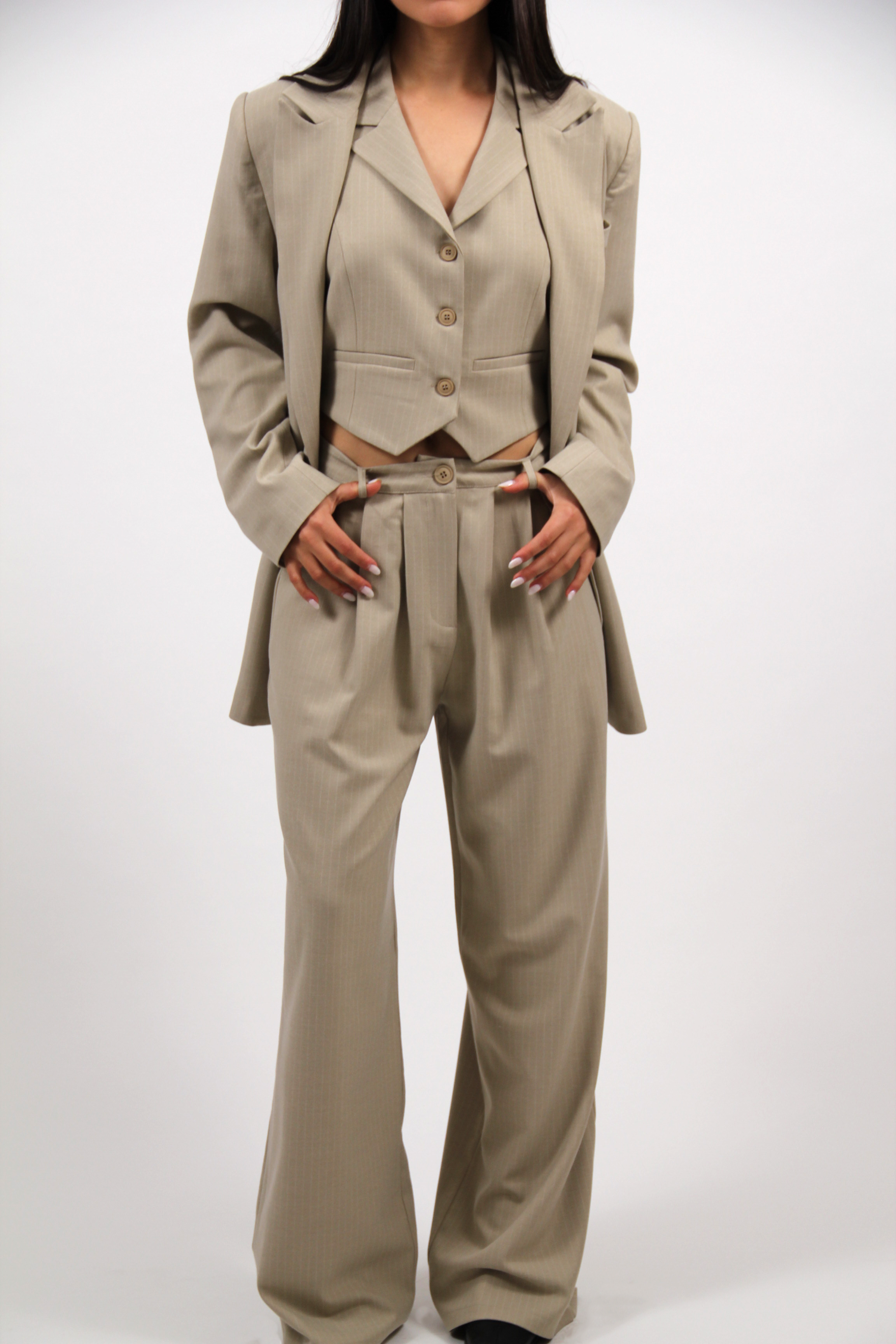 AUDREY BLAZER LIGHT KHAKI