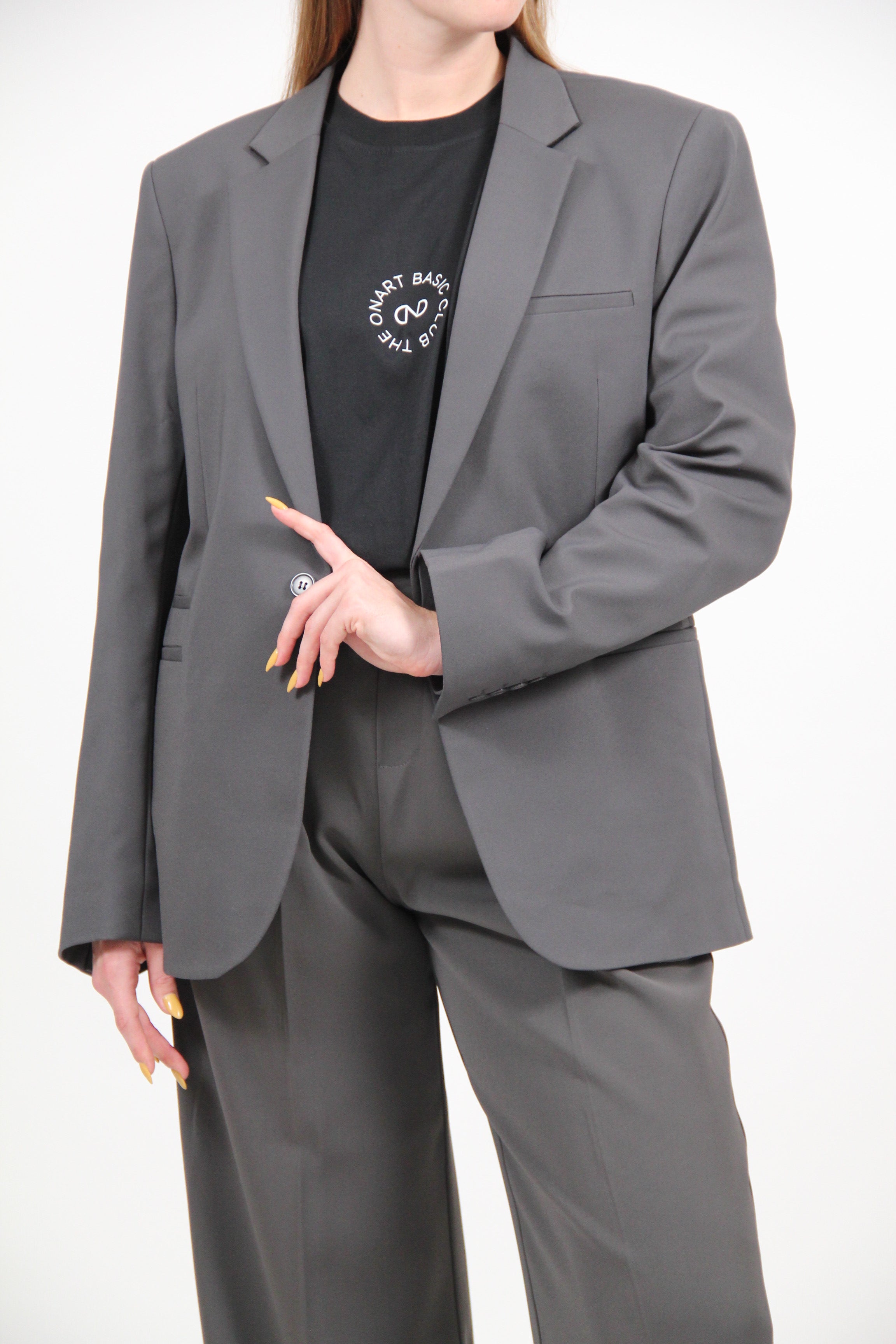 MOXIE BLAZER DARK GRAY