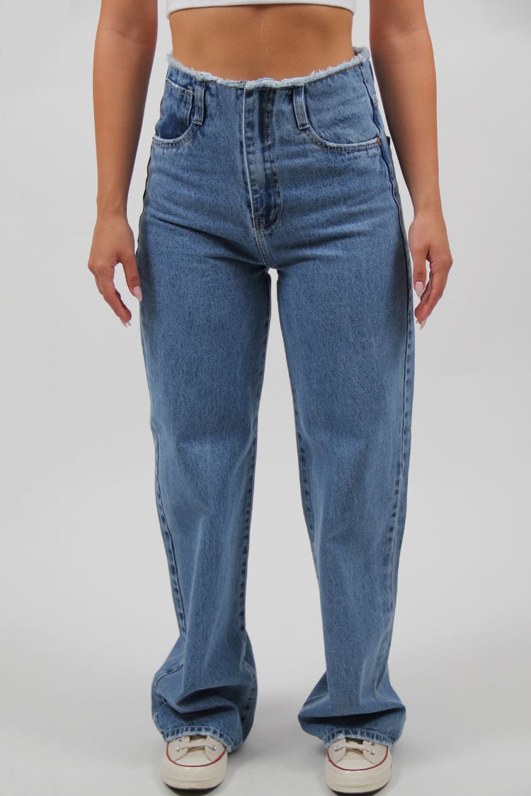 N0.2 WIDE LEG JEANS WITH LOOSE BELT